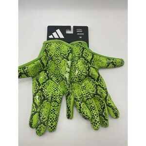 2025-Adidas Adizero GripTack Palm Football Gloves Green/Black Medium New